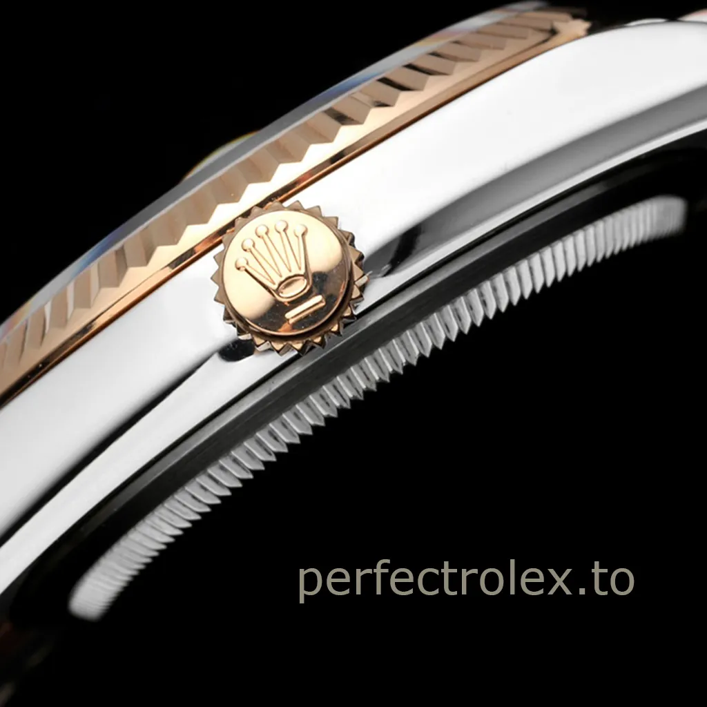 Rolex-Datejust-126231-0029-Dress-Business-Replica-Watch-36mm-Grey-Roman-Dial-Rose-Gold-Jubilee-Bracelet-Right-Side-View