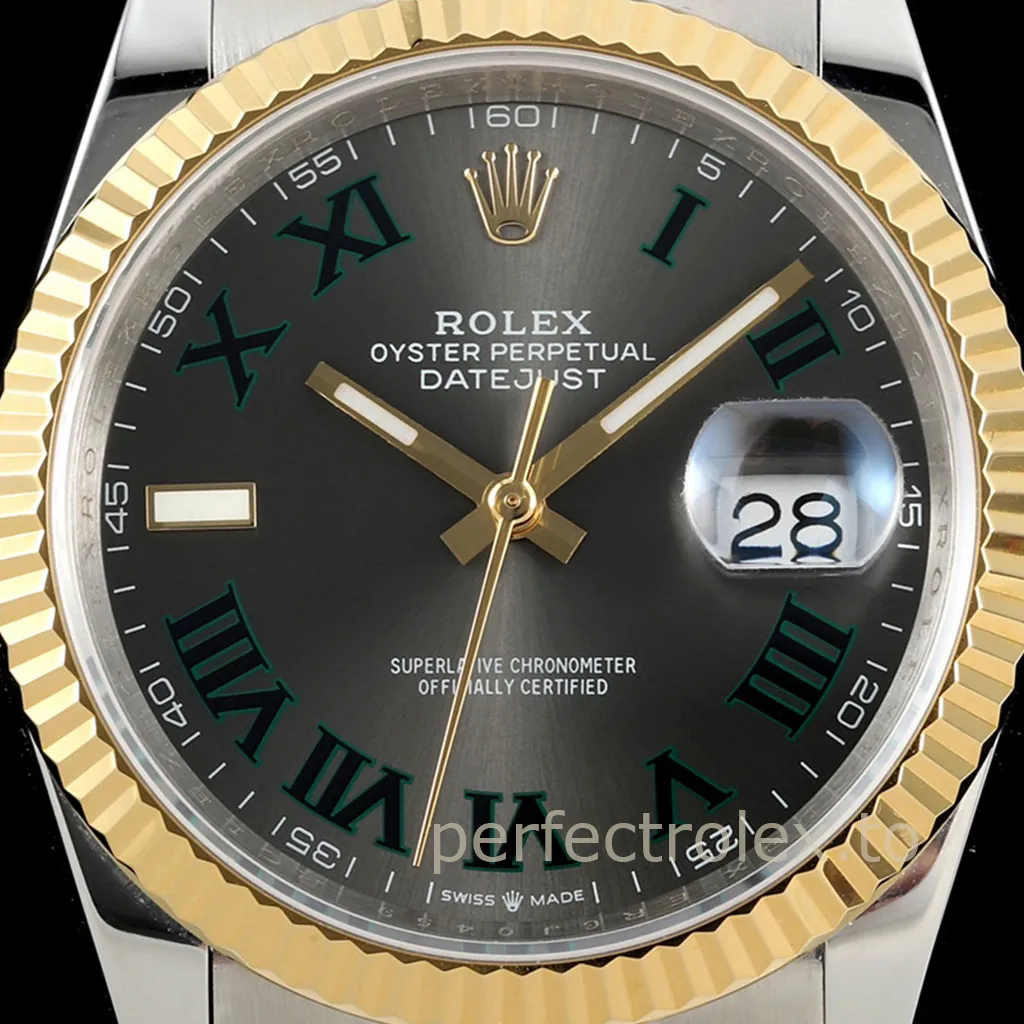 Rolex-Datejust-126233-0036-Wimbledon-Dial-36mm-Two-Tone-Oyster-Bracelet-Super-Clone-Watch-Dial-Detail-1