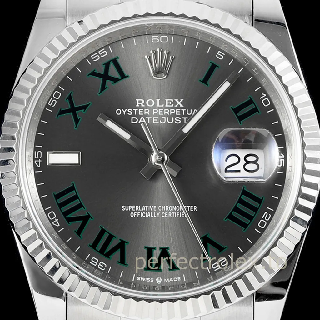 Rolex-Datejust-M126234-0046-Oyster-Bracelet-36mm-Gray-Wimbledon-Dial-Super-Clone-Watch-Dial-Detail-1