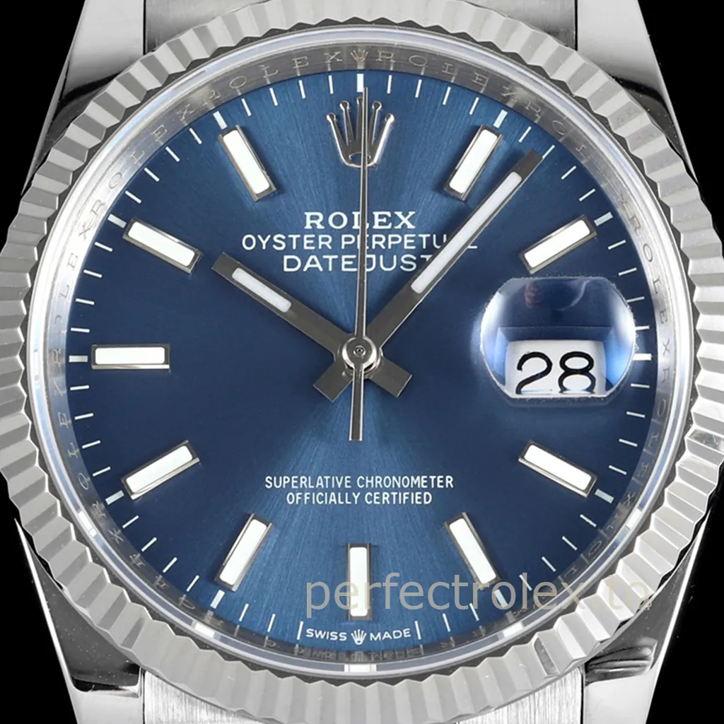 Rolex-Datejust-M126234-0017-Blue-Dial-Jubilee-Bracelet-36mm-Luxury-Business-Super-Clone-Watch-Dial-Detail-1
