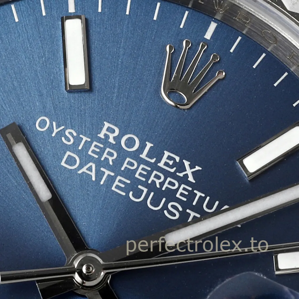 Rolex-Datejust-M126234-0017-Blue-Dial-Jubilee-Bracelet-36mm-Luxury-Business-Super-Clone-Watch-Dial-Detail-3