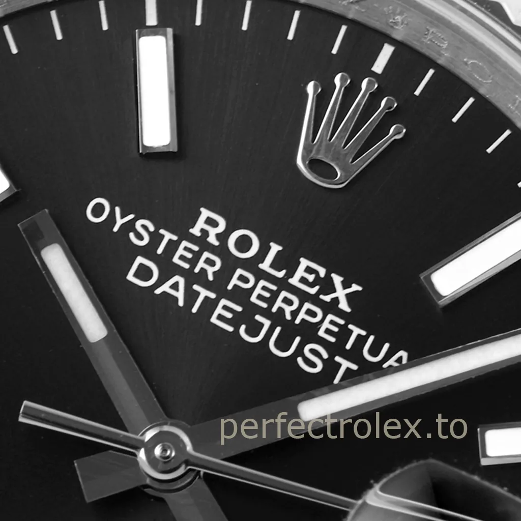 Rolex-Datejust-Black-Dial-M126234-0016-36mm-Oyster-Bracelet-Dress-Sport-Super-Clone-Watch-Dial-Detail-2