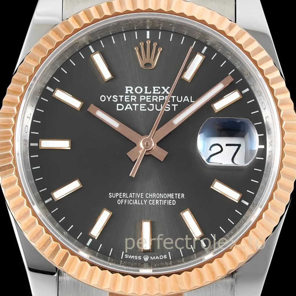 Rolex-Datejust-126231-0014-Grey-Dial-Automatic-Two-Tone-Super-Clone-Watch-36mm-Dial-Detail-1