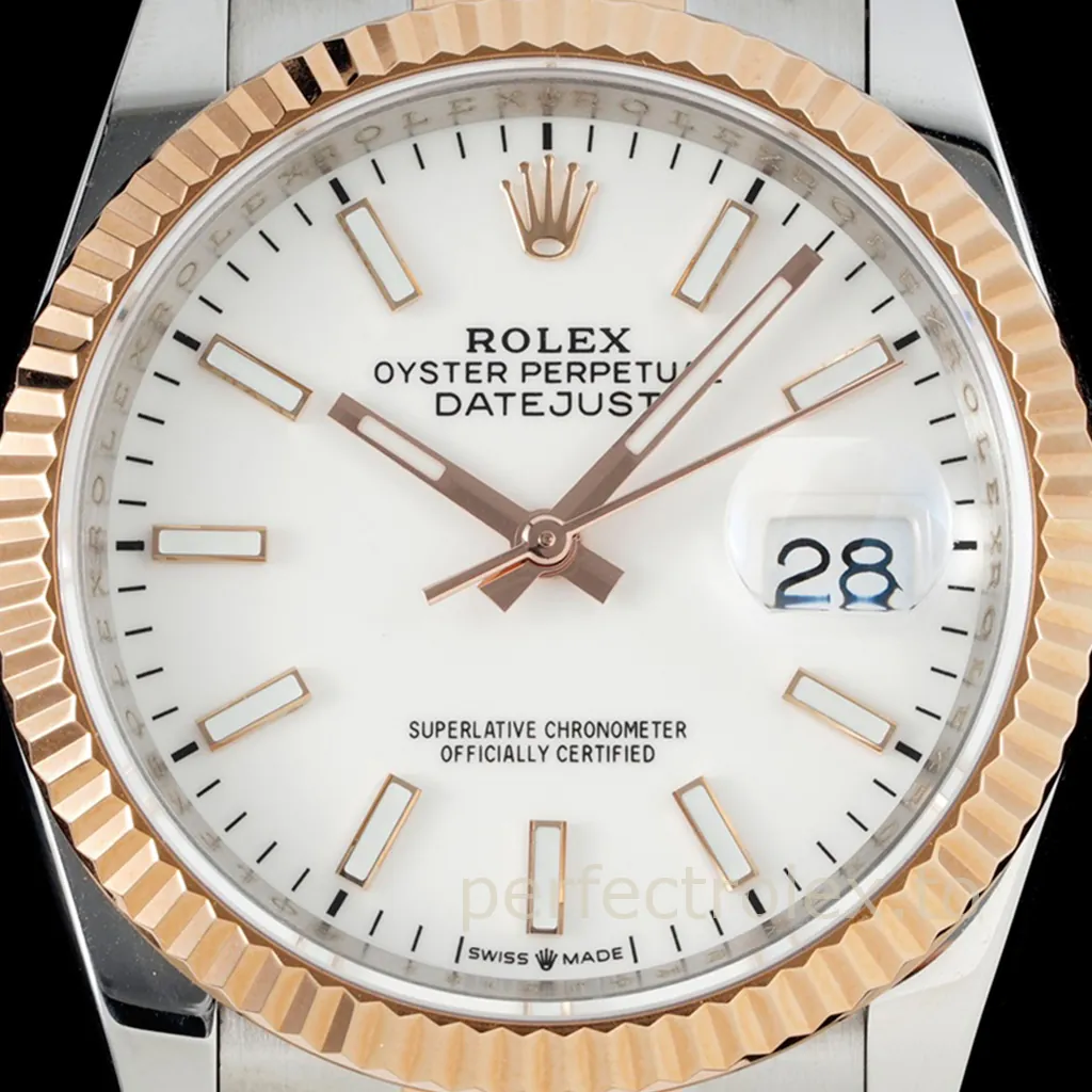 Rolex-Datejust-M126231-0018-White-Dial-Rose-Gold-904L-Stainless-Steel-Super-Clone-Watch-36mm-Dial-Detail-1