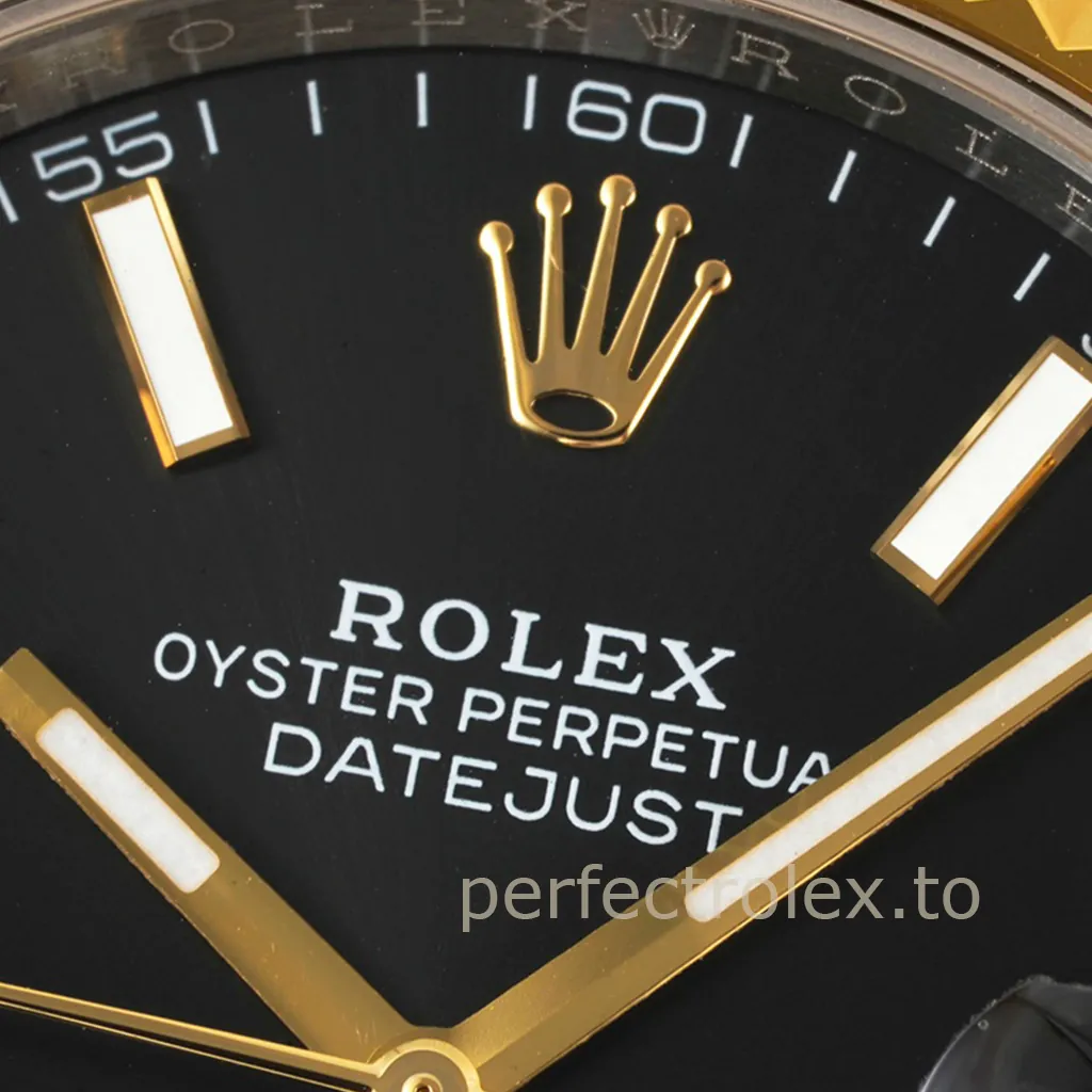 Rolex-Datejust-M126333-0013-Black-Dial-904L-Stainless-Steel-Super-Clone-Watch-41mm-Dial-Detail-2