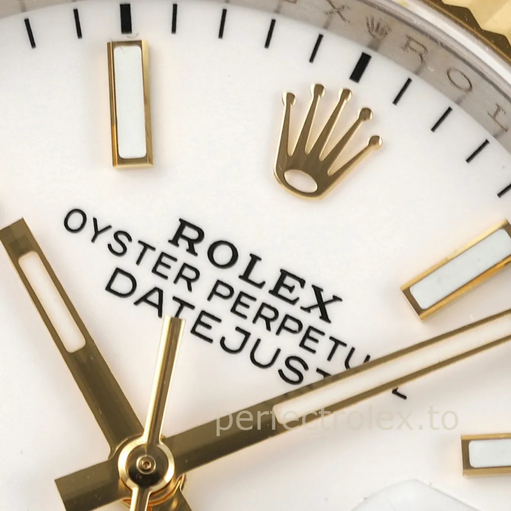 Rolex-Datejust-White-Dial-126233-0019-36mm-Two-Tone-Jubilee-Automatic-Super-Clone-Watch-Dial-Detail-3