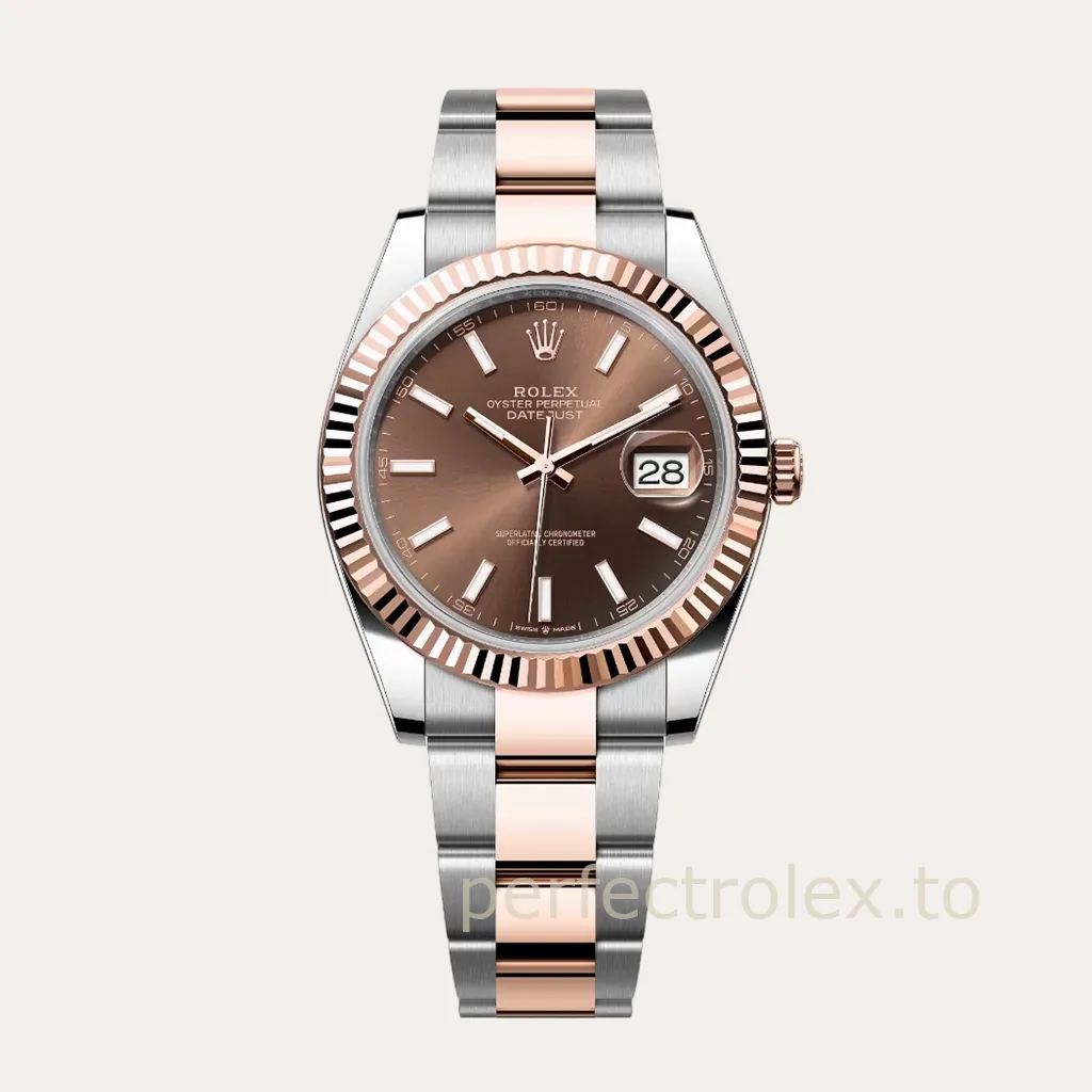 Rolex-Datejust-126331-0001-904L-Stainless-Steel-Brown-Dial-Rose-Gold-Super-Clone-Watch-41mm-Hero-Image