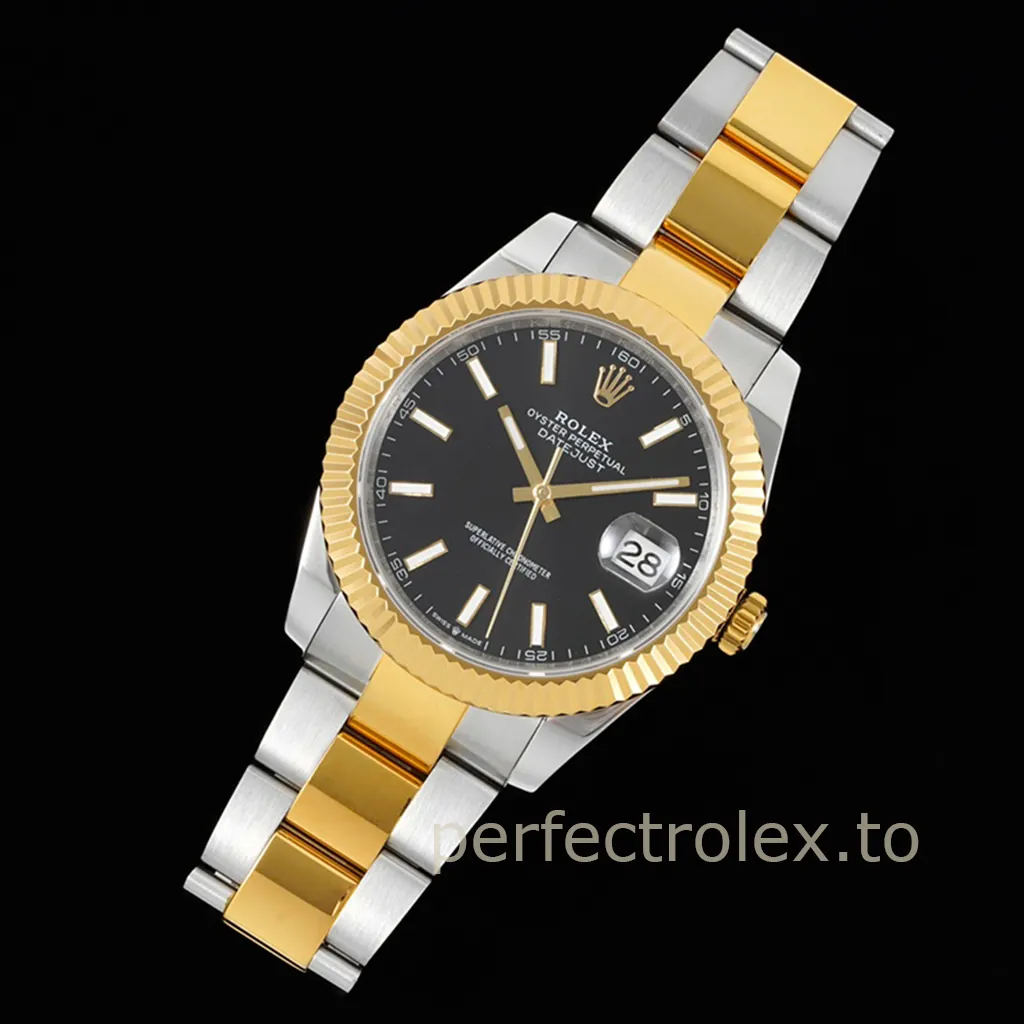 Rolex-Datejust-M126333-0013-Black-Dial-904L-Stainless-Steel-Super-Clone-Watch-41mm-Front-View-2