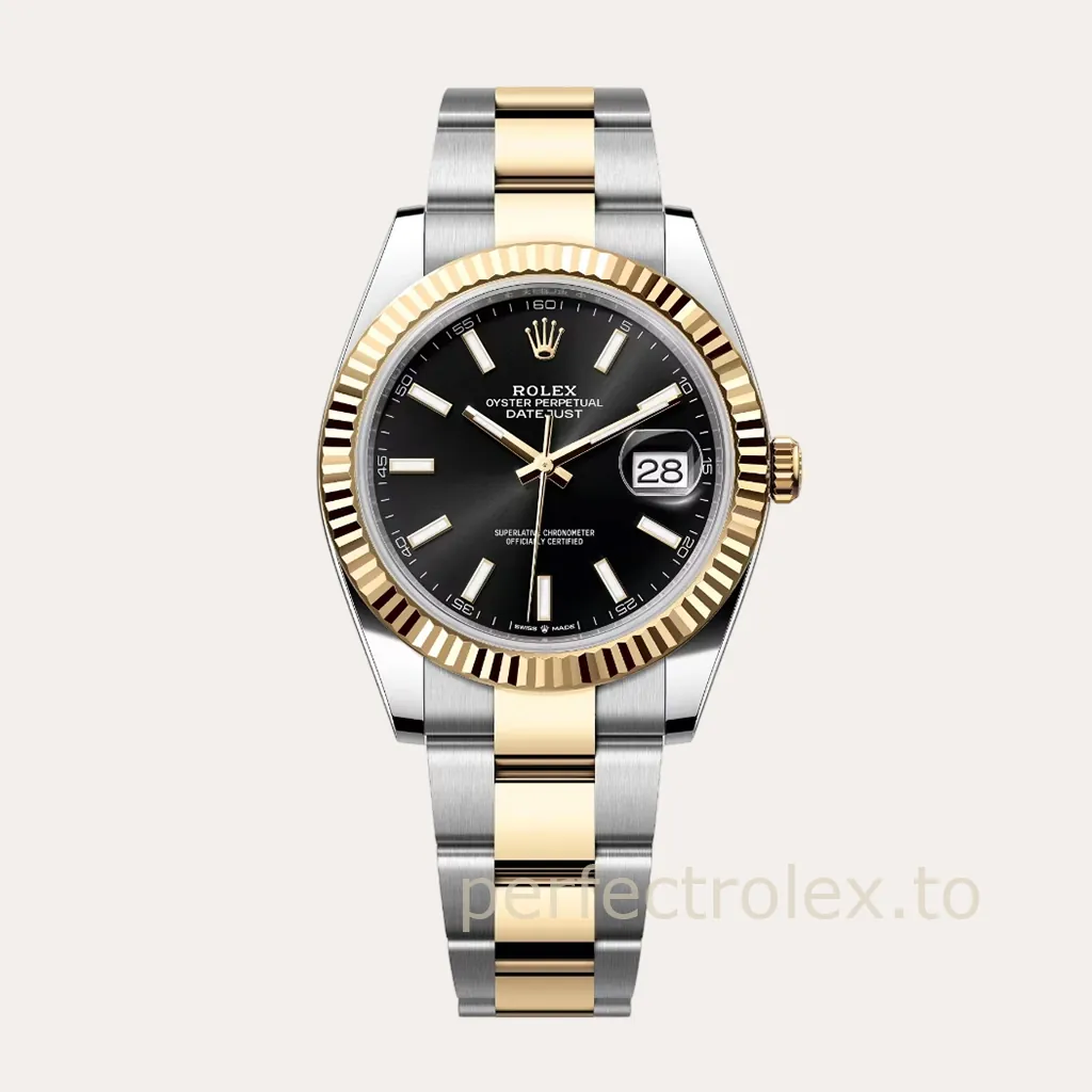 Rolex-Datejust-M126333-0013-Black-Dial-904L-Stainless-Steel-Super-Clone-Watch-41mm-Hero-Image