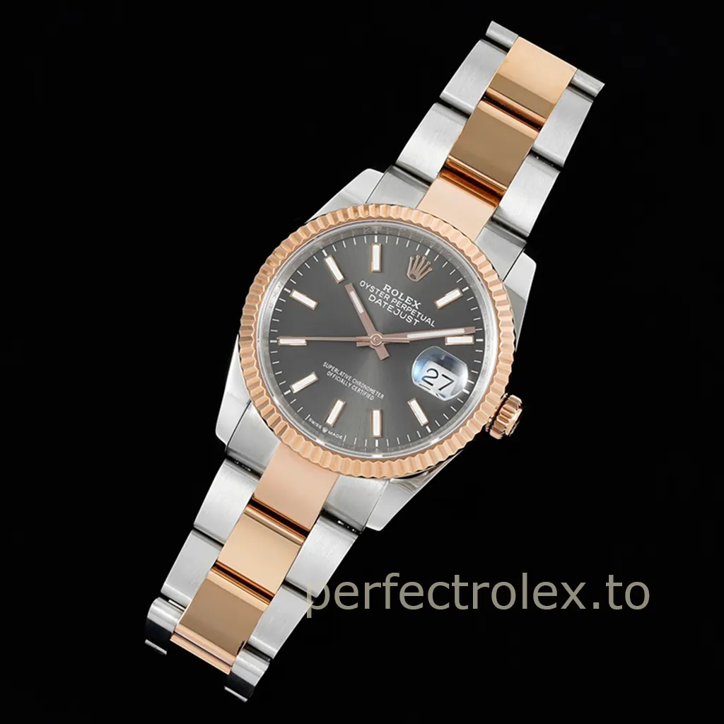 Rolex-Datejust-126231-0014-Grey-Dial-Automatic-Two-Tone-Super-Clone-Watch-36mm-Front-View-2
