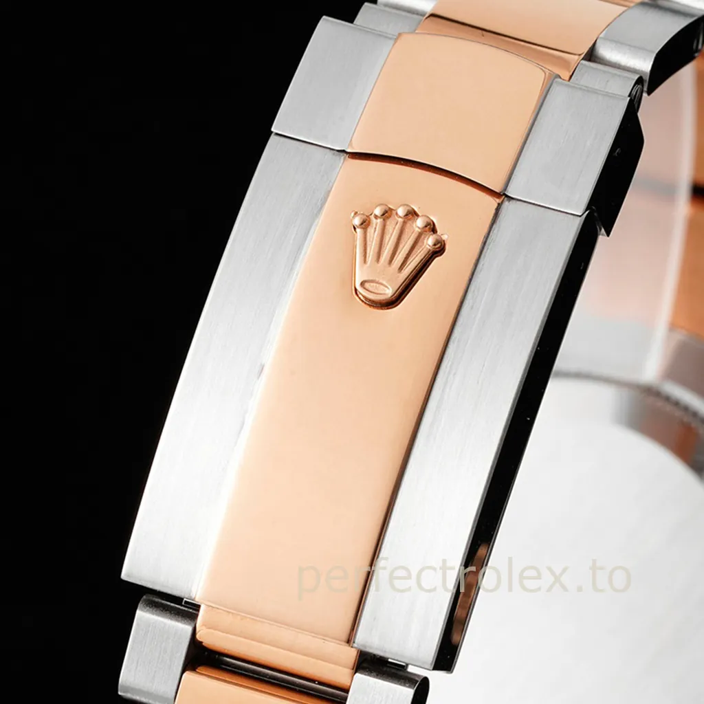Rolex-Datejust-126331-0001-904L-Stainless-Steel-Brown-Dial-Rose-Gold-Super-Clone-Watch-41mm-Buckle-View-1