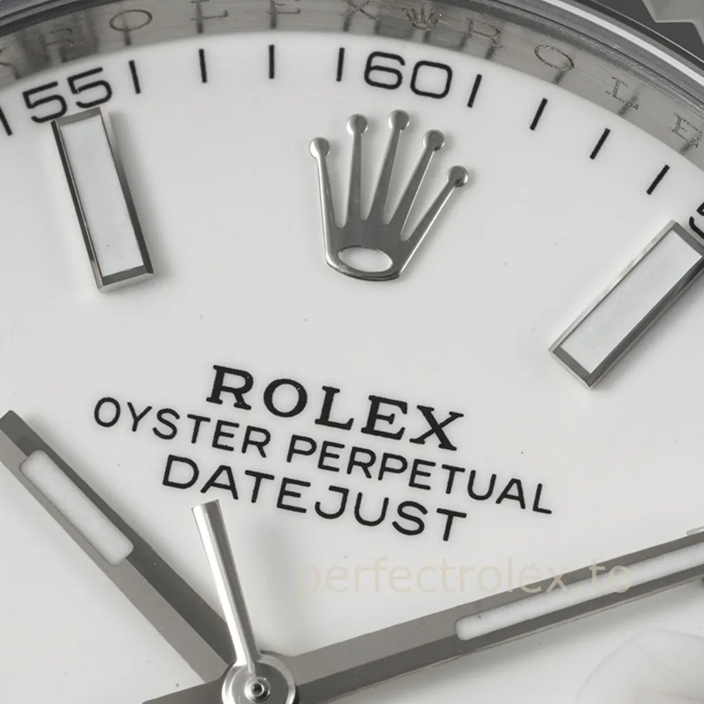 Rolex-Datejust-126334-0010-41mm-904L-Stainless-Steel-White-Dial-3235-Movement-Super-Clone-Watch-Dial-Detail-2