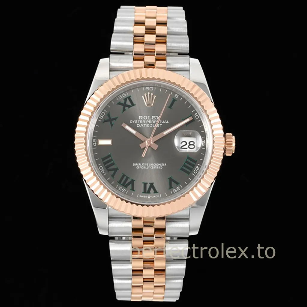 Rolex-Datejust-126331-0016-Super-Clone-Watch-41mm-Wimbledon-Dial-904L-Steel-3235-Movement-Front-View-1