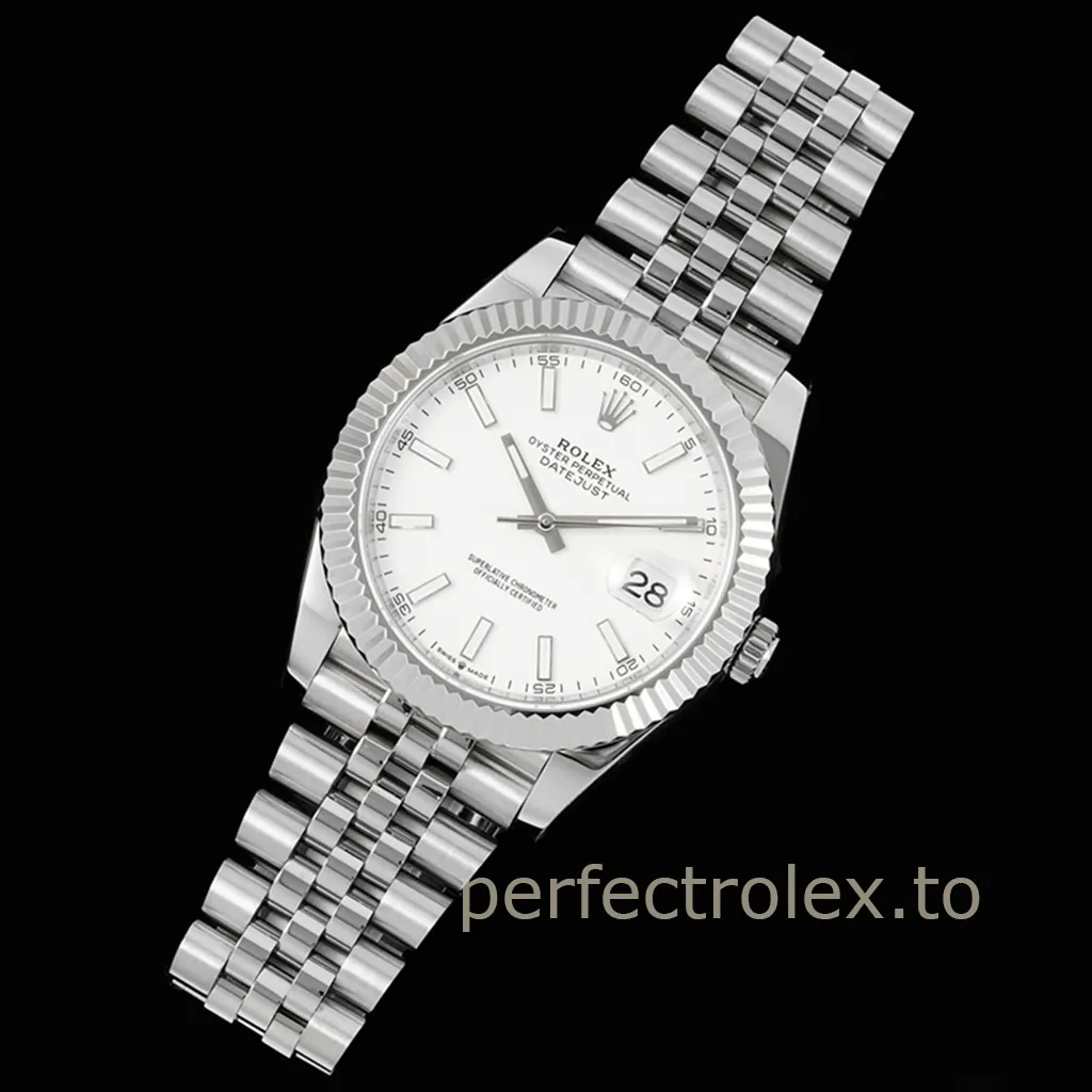 Rolex-Datejust-126334-0010-41mm-904L-Stainless-Steel-White-Dial-3235-Movement-Super-Clone-Watch-Front-View-2