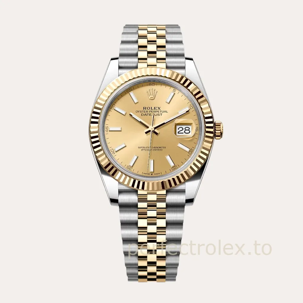 Rolex-Datejust-M126333-0010-41mm-Two-Tone-904L-Steel-Super-Clone-Watch-with-Champagne-Dial-Hero-Image