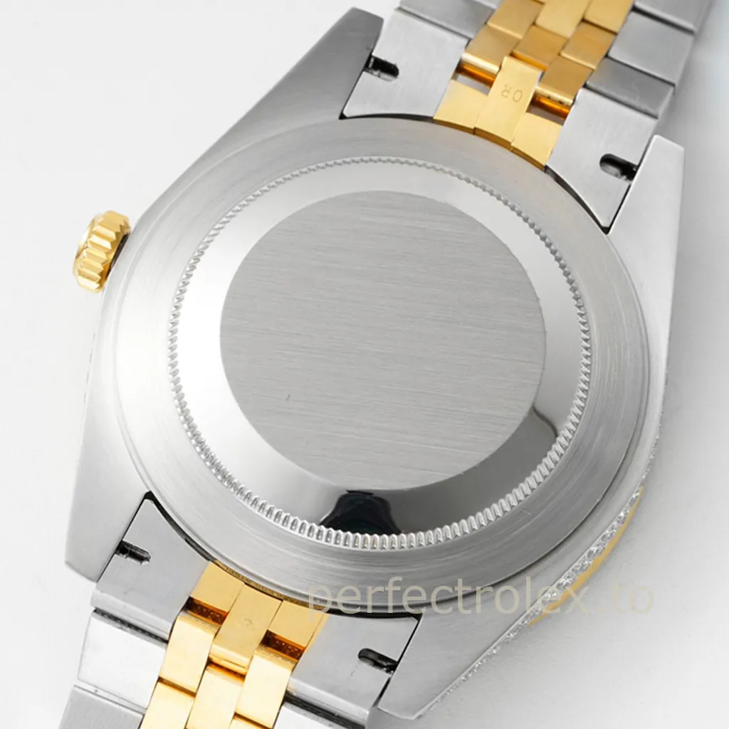 Rolex-Datejust-126300-Rainbow-Bezel-41mm-904L-Steel-Diamond-Dial-3235-Movement-Super-Clone-Watch-Back-View