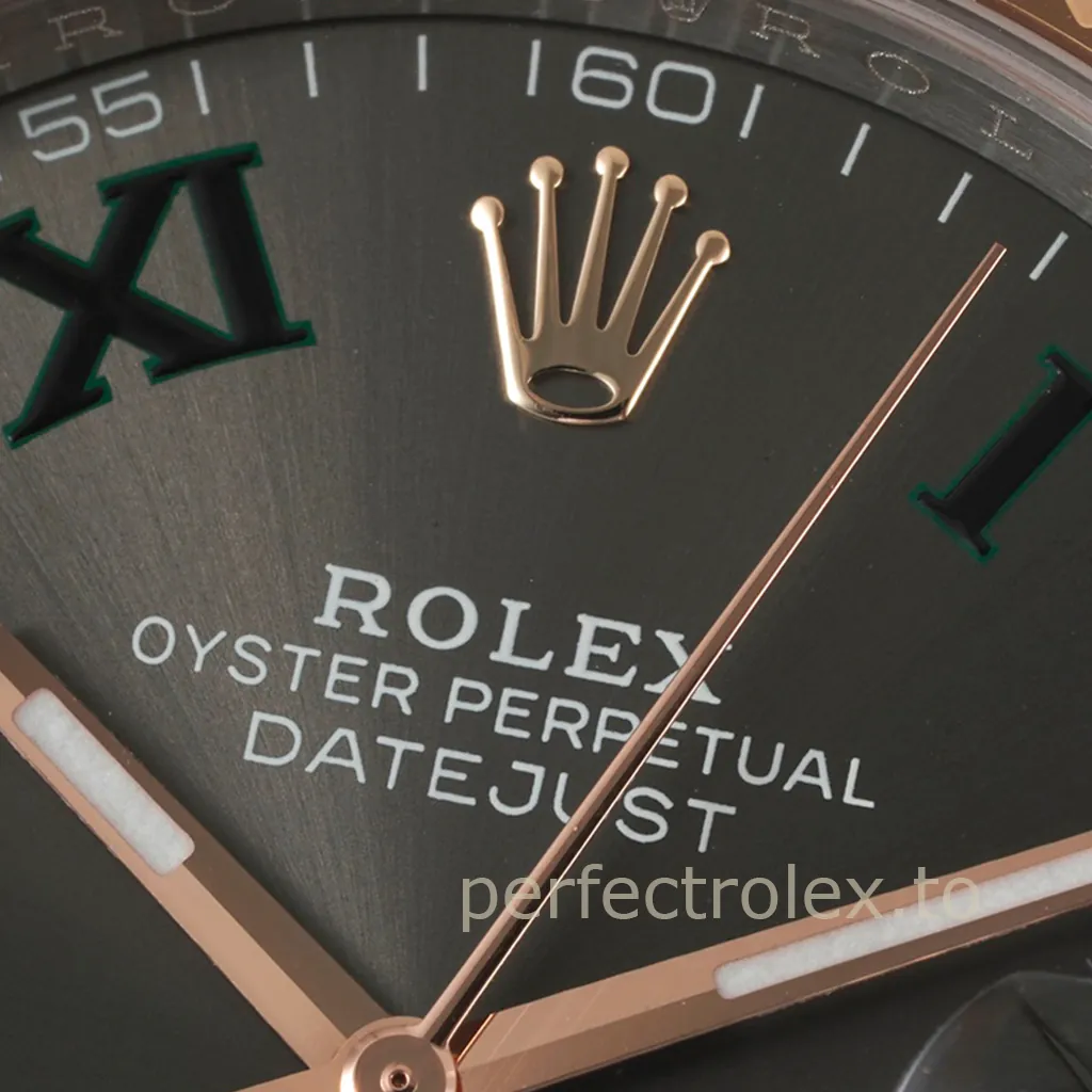 Rolex-Datejust-126331-0016-Super-Clone-Watch-41mm-Wimbledon-Dial-904L-Steel-3235-Movement-Dial-Detail-2