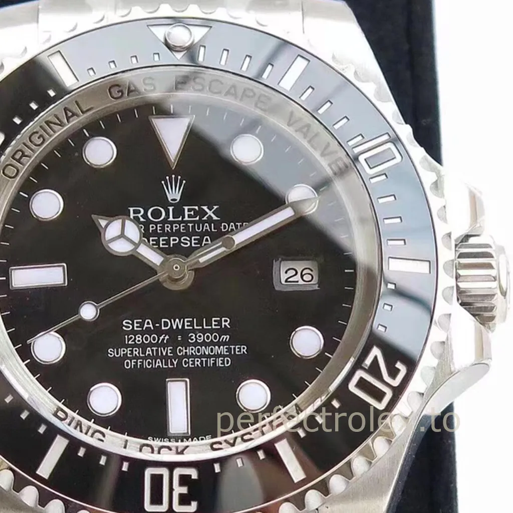 Rolex-Sea-Dweller-116660-Deepsea-44mm-904L-Stainless-Steel-Black-Dial-Dive-Super-Clone-Watch-Dial-Detail-3