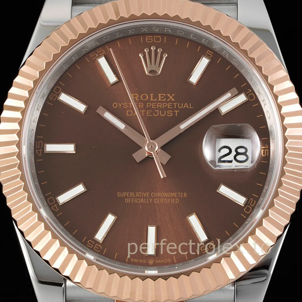 Rolex-Datejust-126331-0002-41mm-Brown-Dial-Dress-Sports-Super-Clone-Watch-with-3235-Movement-Dial-Detail-1
