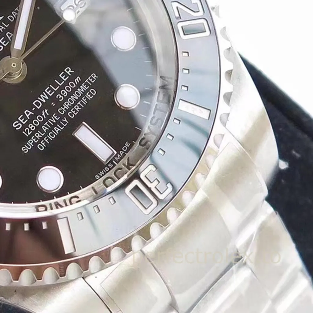Rolex-Sea-Dweller-116660-Deepsea-44mm-904L-Stainless-Steel-Black-Dial-Dive-Super-Clone-Watch-Dial-Detail-2