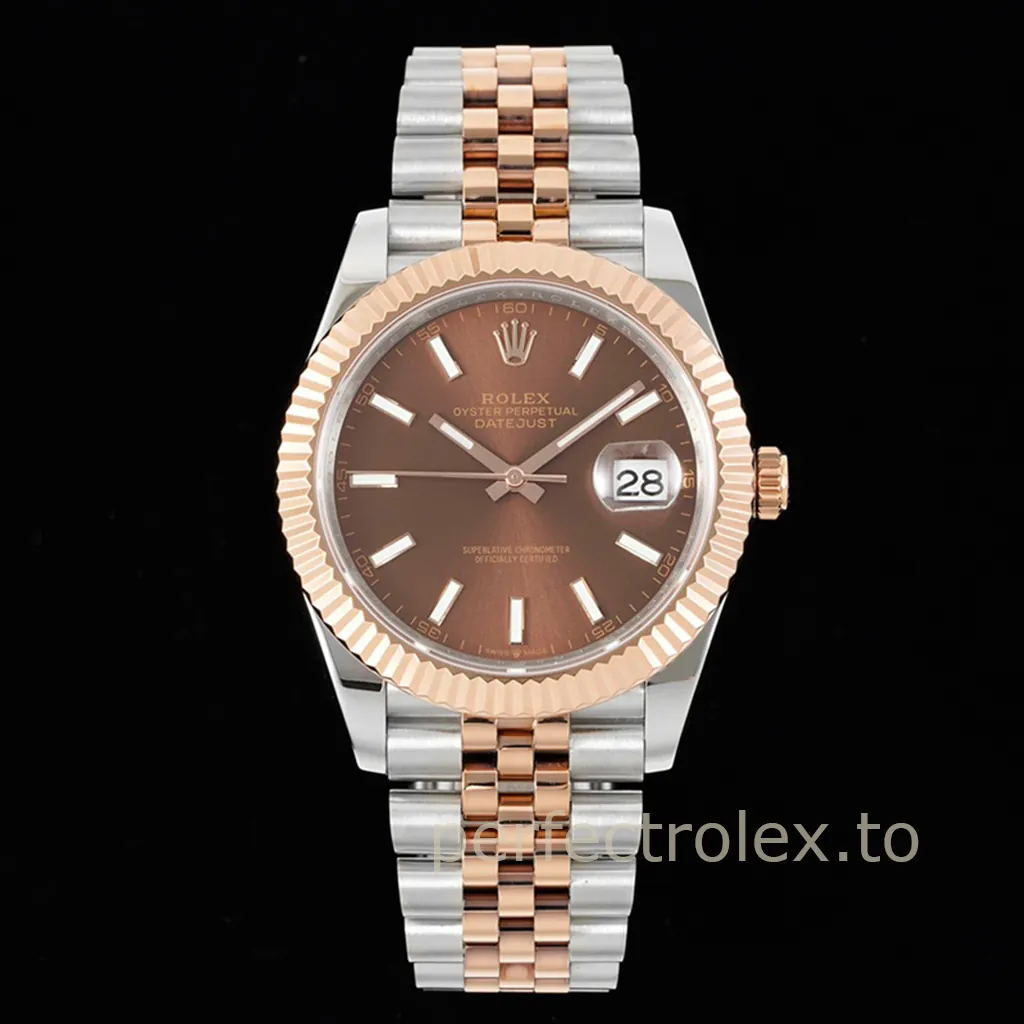 Rolex-Datejust-126331-0002-41mm-Brown-Dial-Dress-Sports-Super-Clone-Watch-with-3235-Movement-Front-View-1