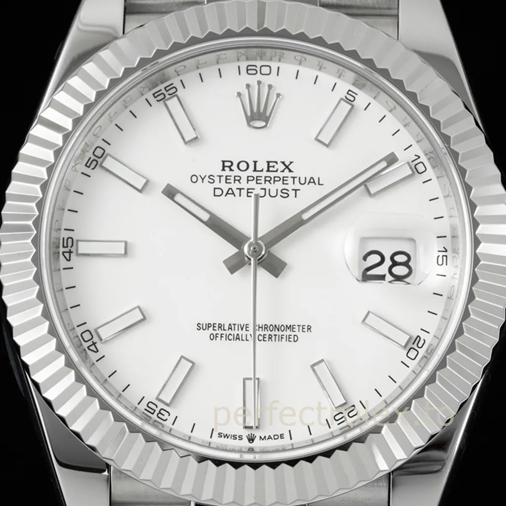Rolex-Datejust-126334-0010-41mm-904L-Stainless-Steel-White-Dial-3235-Movement-Super-Clone-Watch-Dial-Detail-1