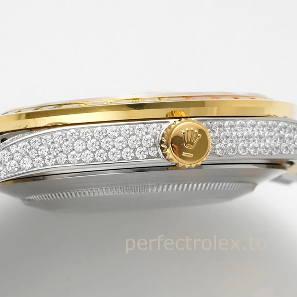 Rolex-Datejust-126300-Rainbow-Bezel-41mm-904L-Steel-Diamond-Dial-3235-Movement-Super-Clone-Watch-Right-Side-View