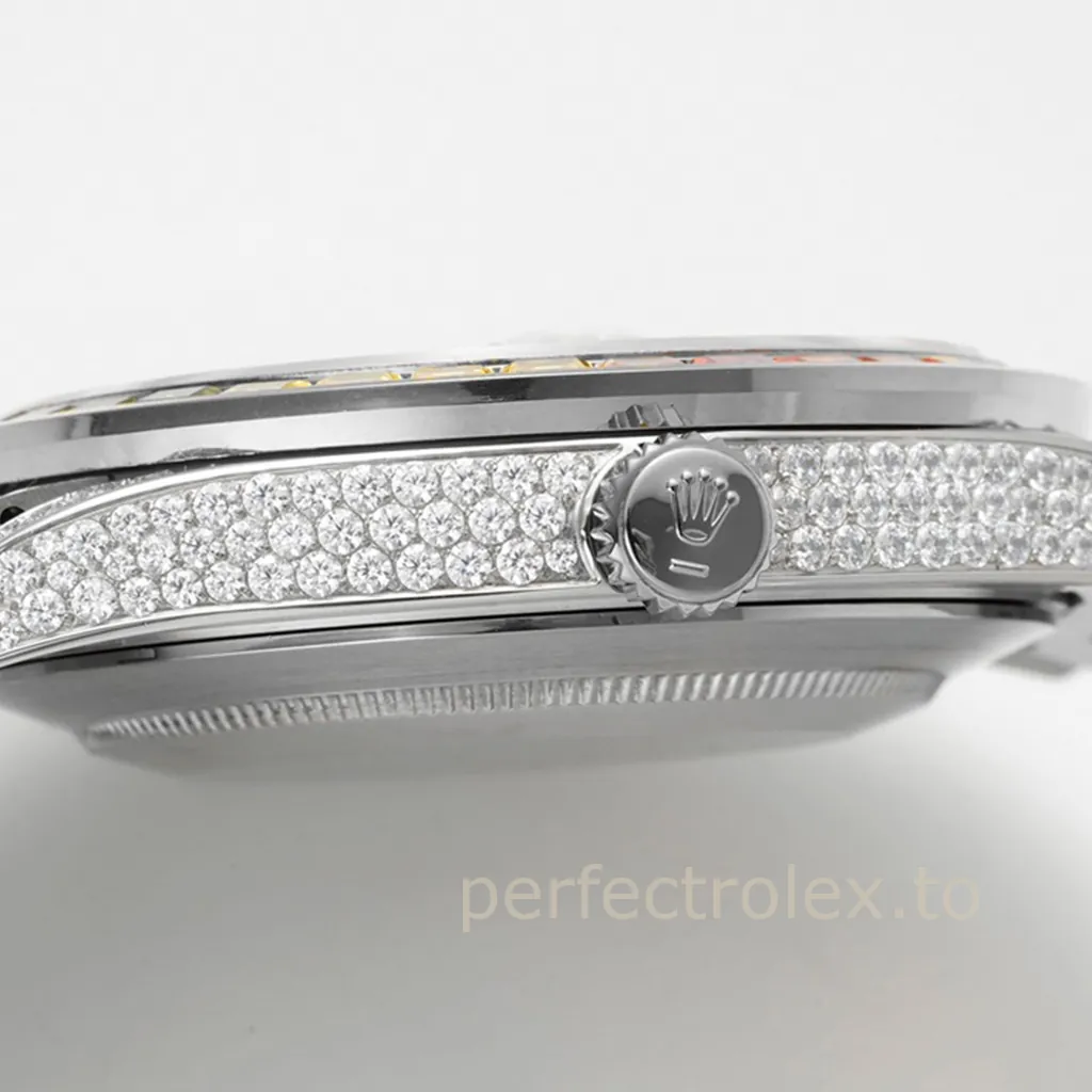 Rolex-Datejust-126300-41mm-Rainbow-Bezel-Diamond-Dial-904L-Stainless-Steel-Luxury-Super-Clone-Watch-Right-Side-View