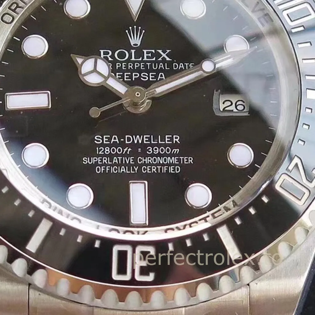 Rolex-Sea-Dweller-116660-Deepsea-44mm-904L-Stainless-Steel-Black-Dial-Dive-Super-Clone-Watch-Dial-Detail-1