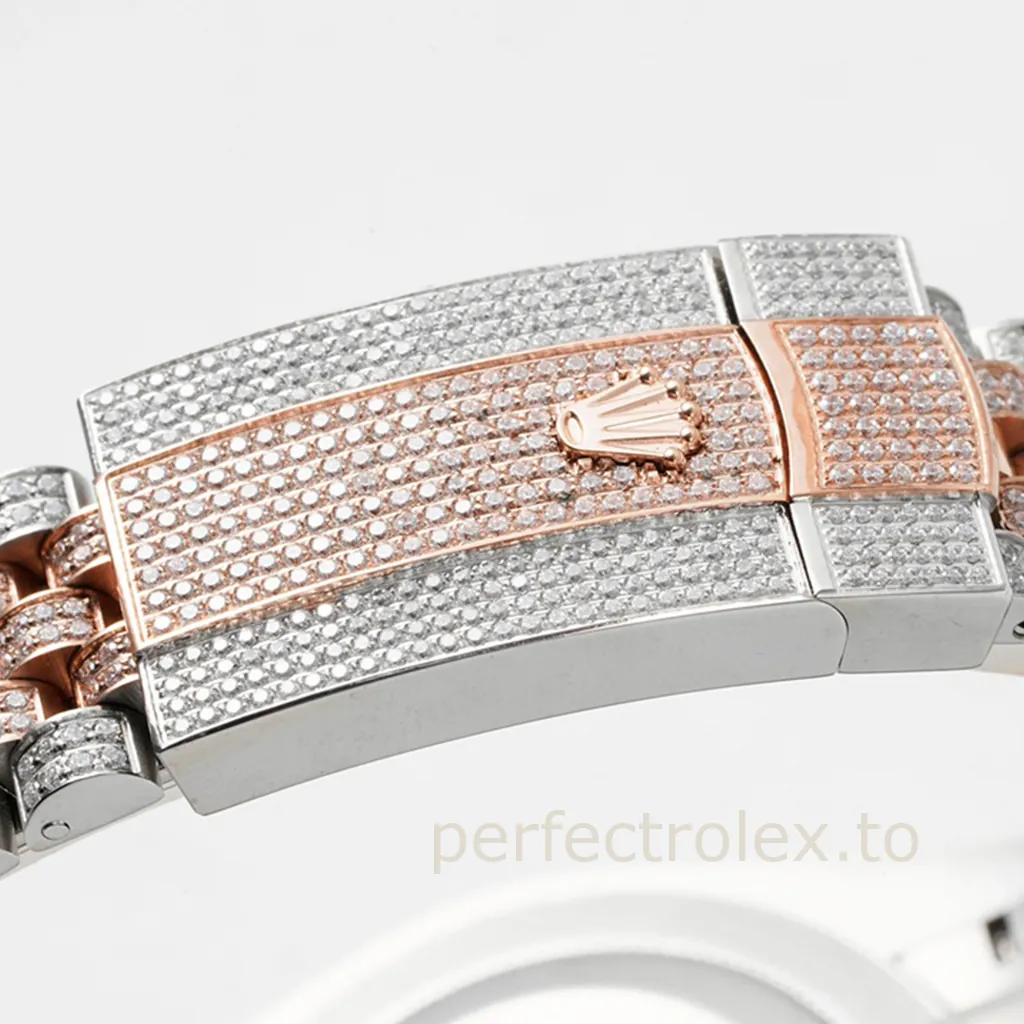 Rolex-Datejust-126300-Rainbow-Gemstone-41mm-Diamond-Dial-3235-Movement-Luxury-Super-Clone-Watch-Buckle-View-1