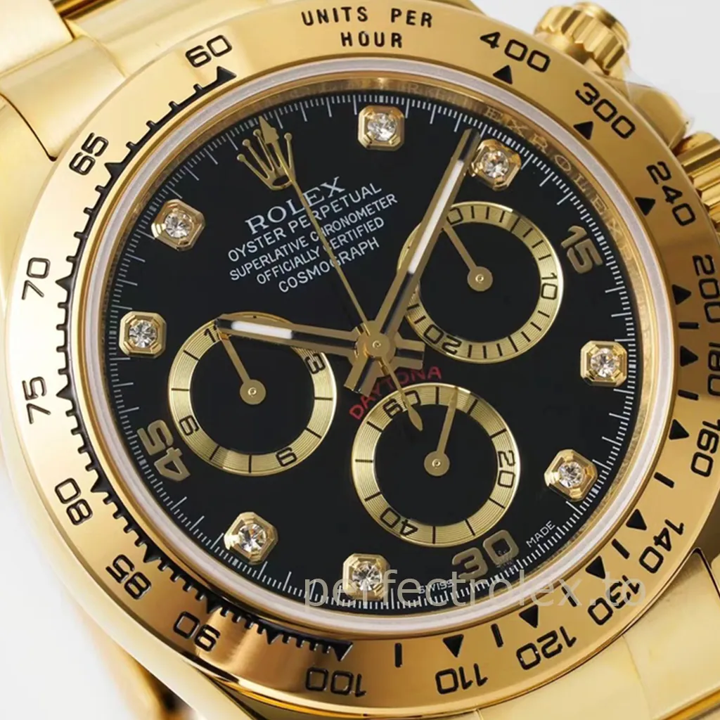 Rolex-Daytona-116508-0016-40mm-Black-Dial-Diamond-Marker-Super-Clone-Watch-Dial-Detail-1