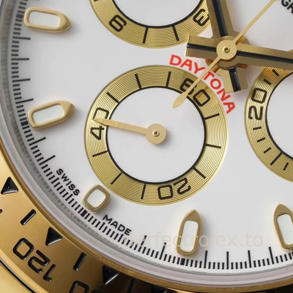 Rolex-Daytona-116503-0001-Gold-Two-Tone-40mm-White-Dial-Super-Clone-Watch-Dial-Detail-2