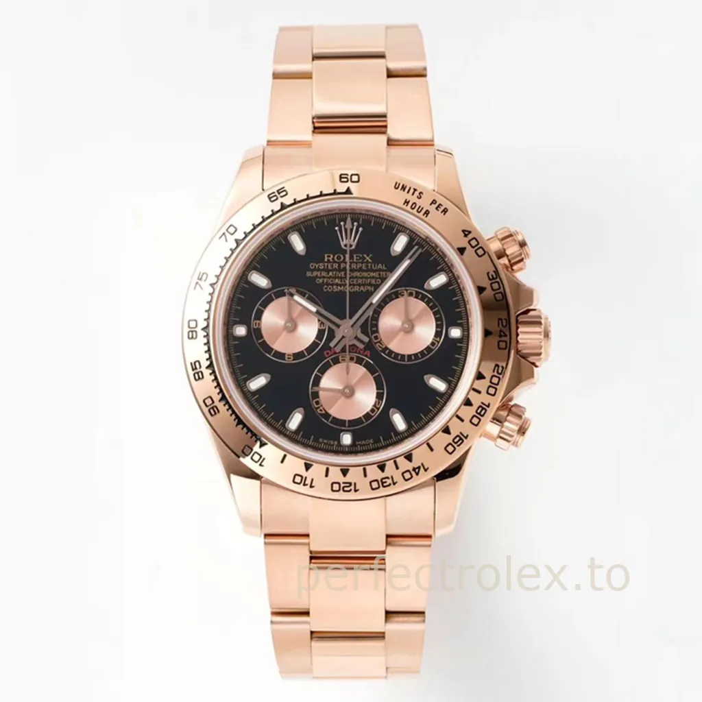 Rolex-Daytona-116505-0008-40mm-Rose-Gold-Tone-Super-Clone-Watch-with-4130-Movement-Front-View-1