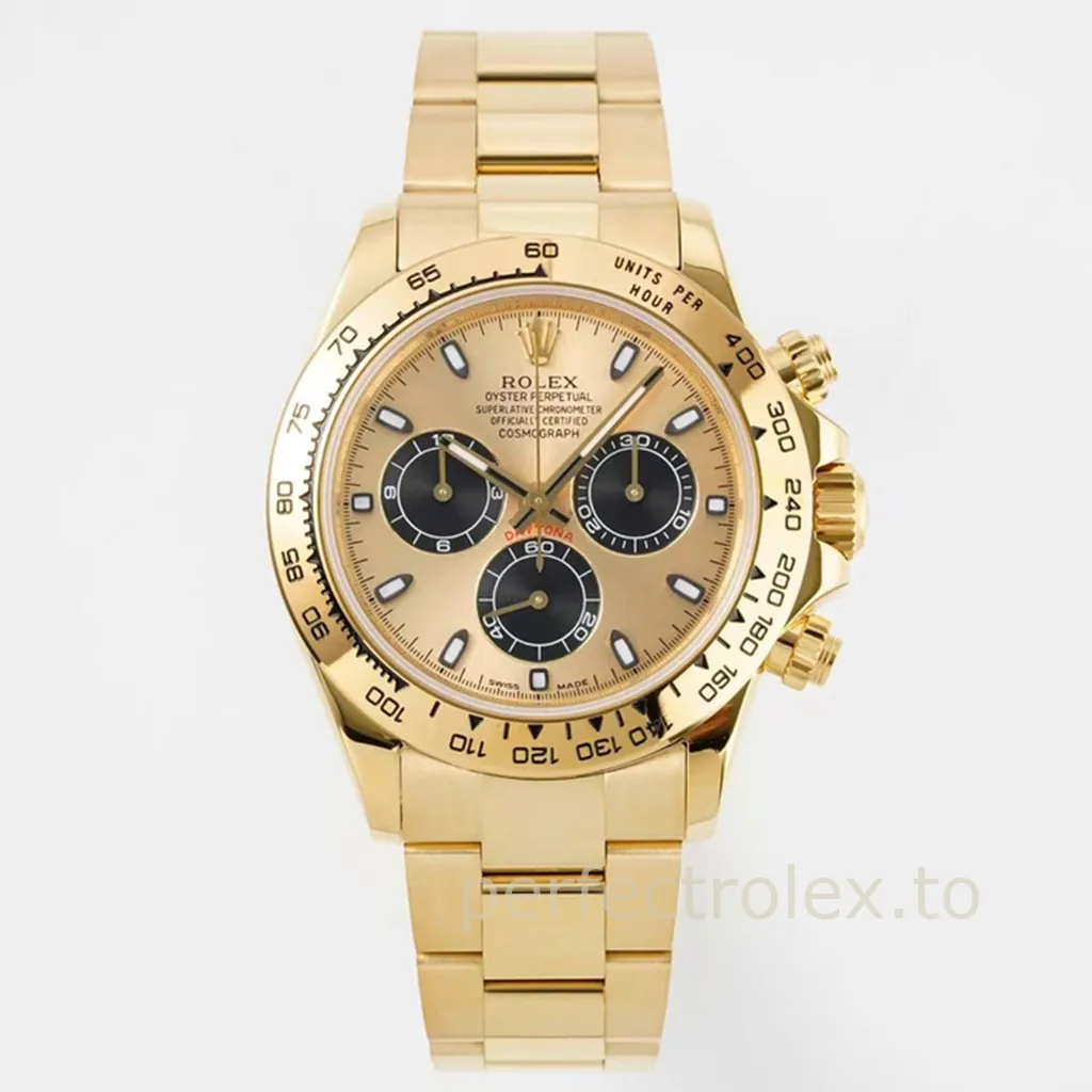 Rolex-Daytona-116508-0014-Champagne-Dial-40mm-Gold-Tone-Super-Clone-Watch-Front-View-1