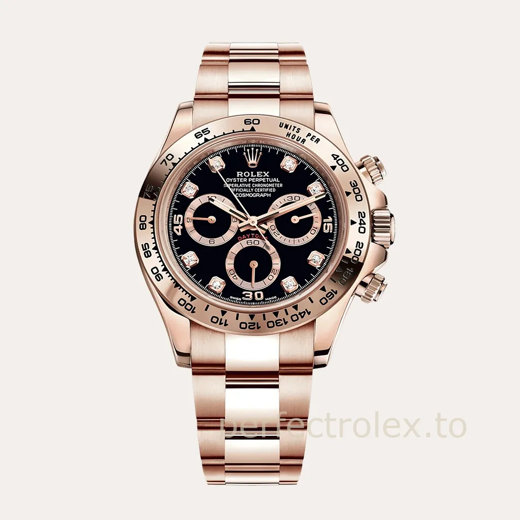 Rolex-Daytona-116505-0015-Rose-Gold-Tone-40mm-Black-Dial-4130-Movement-Super-Clone-Watch-Hero-Image
