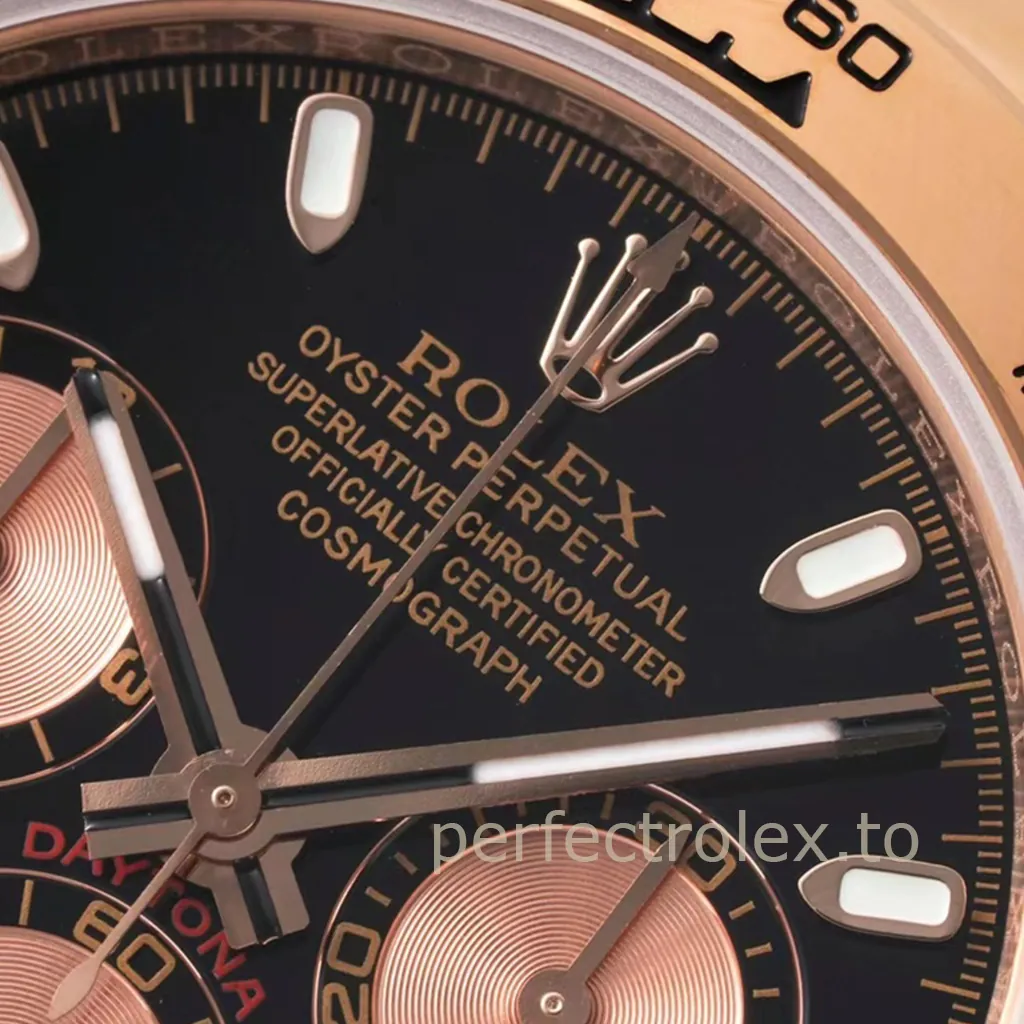 Rolex-Daytona-116505-0008-40mm-Rose-Gold-Tone-Super-Clone-Watch-with-4130-Movement-Dial-Detail-3