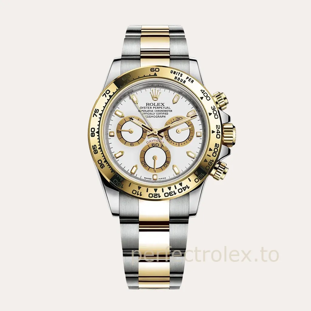 Rolex-Daytona-116503-0001-Gold-Two-Tone-40mm-White-Dial-Super-Clone-Watch-Hero-Image