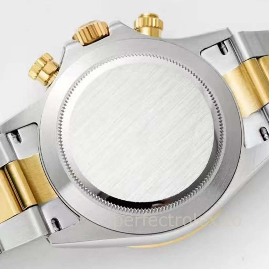 Rolex-Daytona-116503-0001-Gold-Two-Tone-40mm-White-Dial-Super-Clone-Watch-Back-View