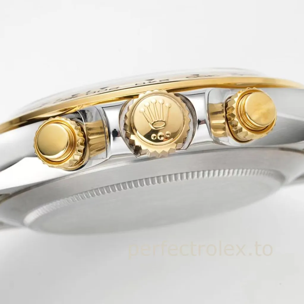 Rolex-Daytona-116503-0001-Gold-Two-Tone-40mm-White-Dial-Super-Clone-Watch-Right-Side-View