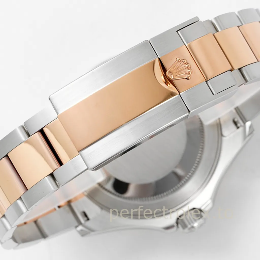 Rolex-Yacht-Master-116621-40mm-Black-Dial-904L-Steel-and-Rose-Gold-Tone-Super-Clone-Watch-Buckle-View-1