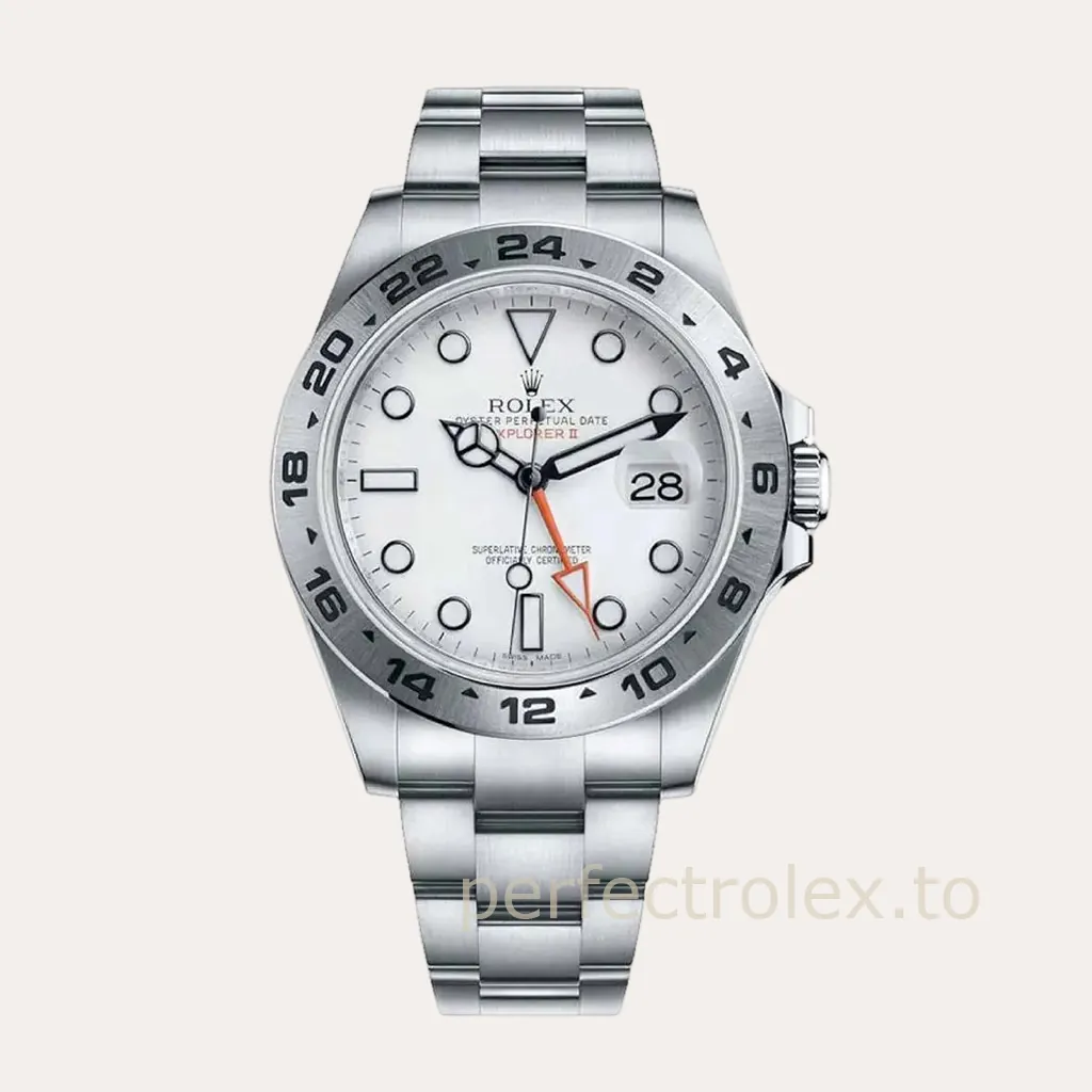 Rolex-Explorer-II-216570-42mm-Polar-White-Dial-904L-Steel-GMT-Super-Clone-Watch-Hero-Image