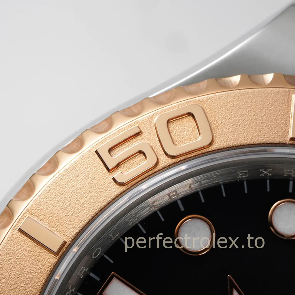 Rolex-Yacht-Master-116621-40mm-Black-Dial-904L-Steel-and-Rose-Gold-Tone-Super-Clone-Watch-Dial-Detail-2