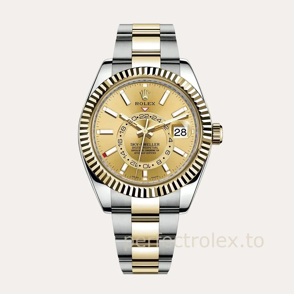 Rolex-Sky-Dweller-42mm-Ref-326933-0001-Champagne-Dial-with-9001-Movement-Super-Clone-Watch-Hero-Image