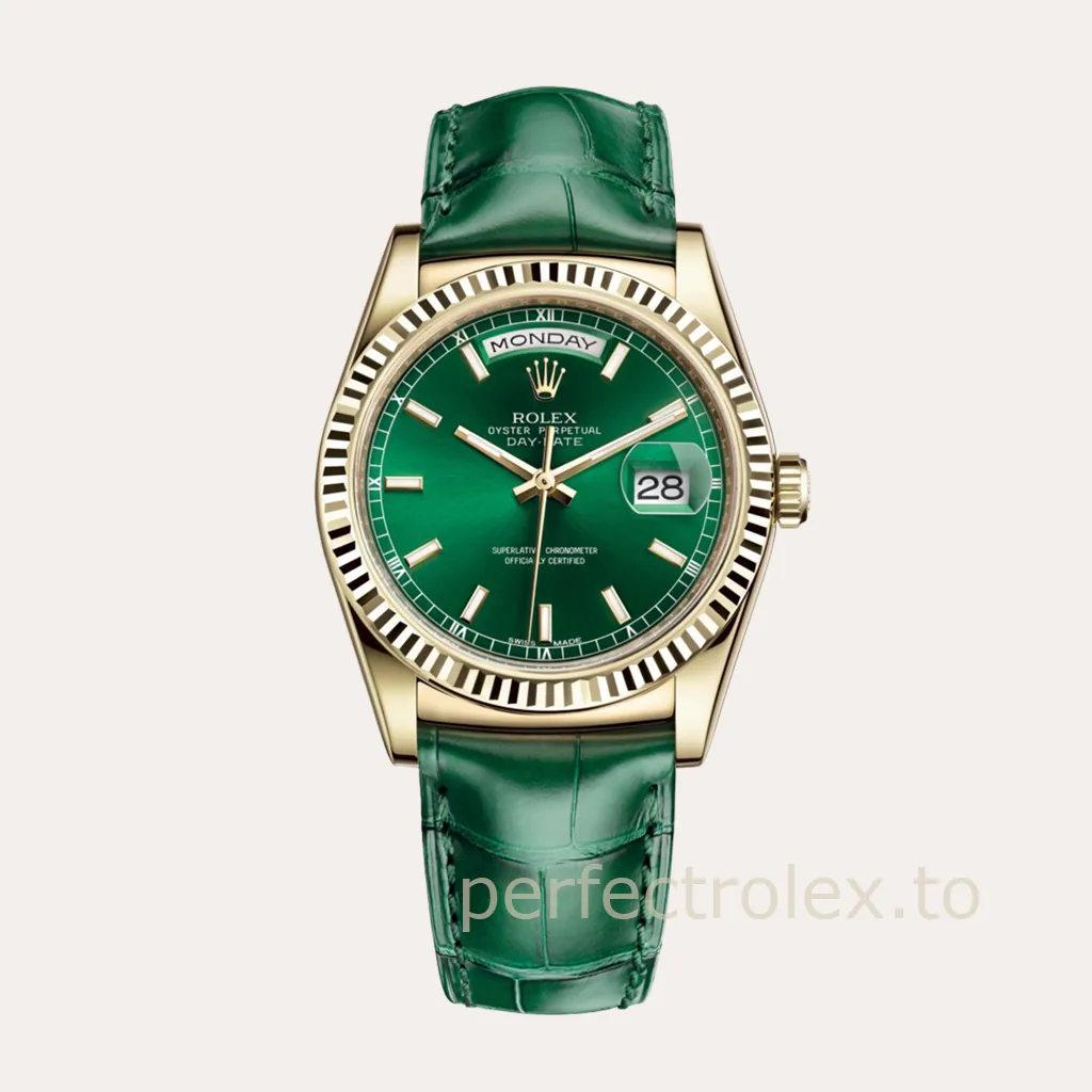 Rolex-Day-Date-118138-0003-36mm-Green-Dial-with-3155-Movement-Super-Clone-Watch-Hero-Image
