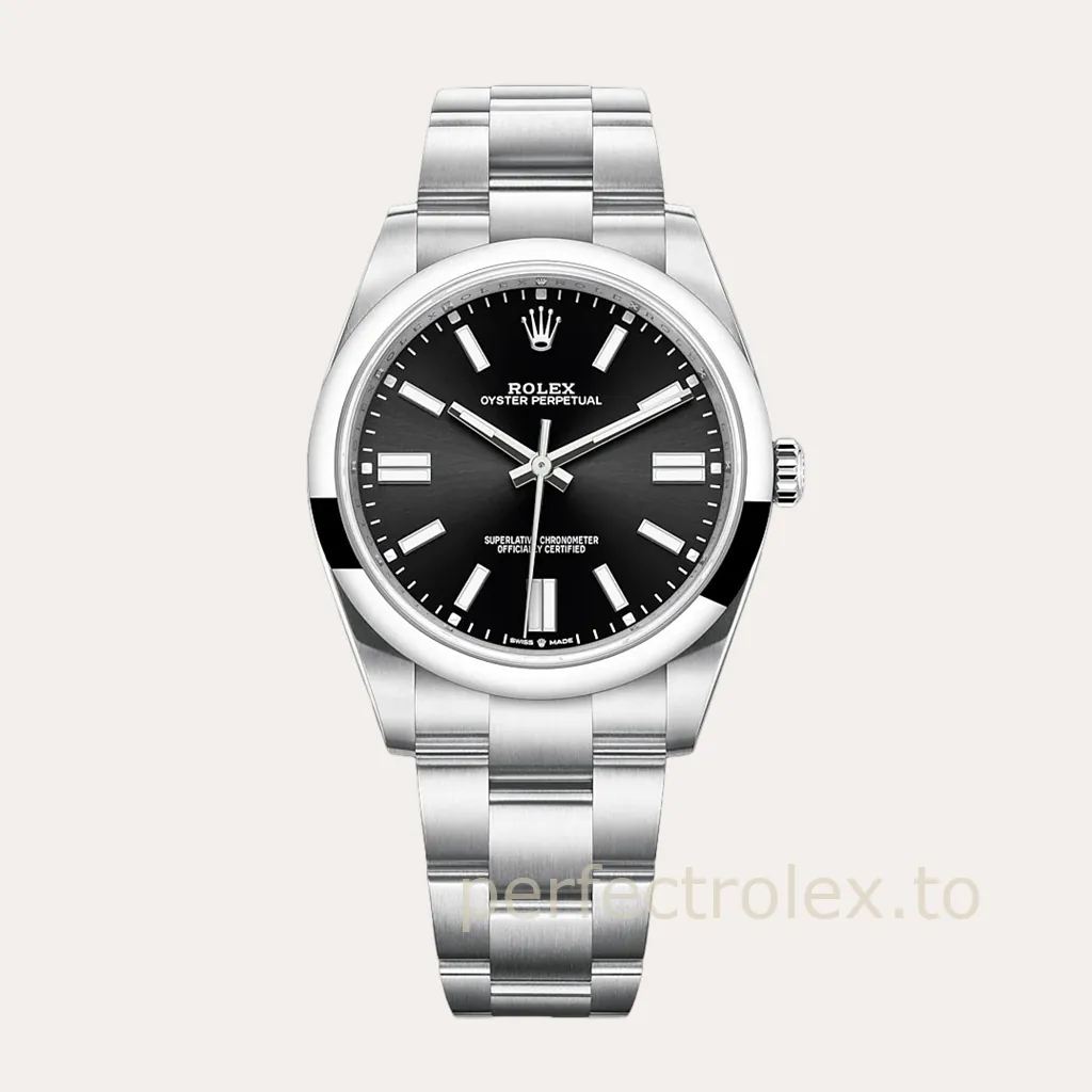 Rolex-Oyster-Perpetual-41-Black-Dial-Ref-124300-0002-41mm-Oystersteel-Calibre-3230-Replica-Watch-Hero-Image