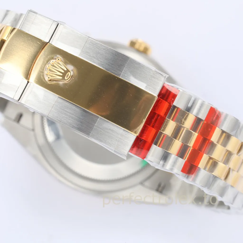 Rolex-Datejust-126233-0037-36mm-Yellow-Gold-and-Steel-Watch-with-Palm-Motif-Dial-Replica-Watch-Buckle-View-1