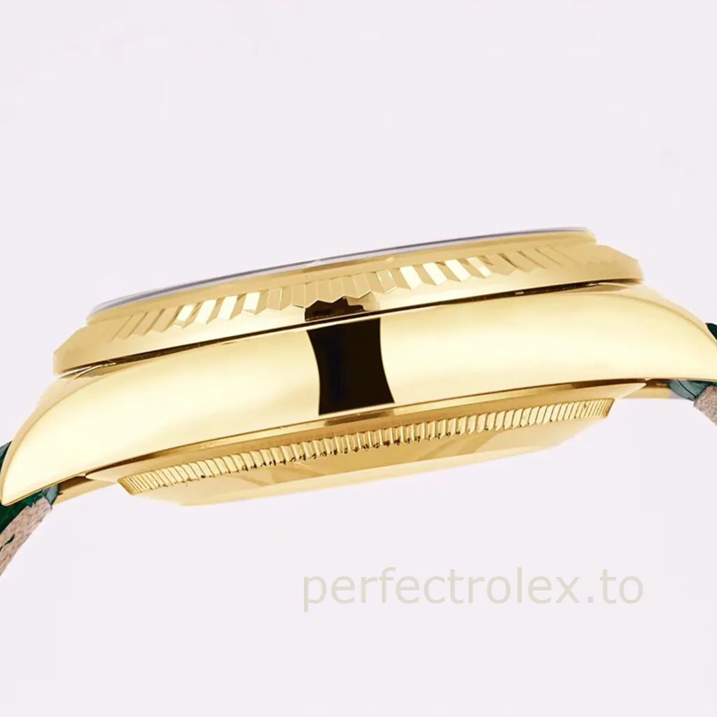 Rolex-Day-Date-118138-0003-36mm-Green-Dial-with-3155-Movement-Super-Clone-Watch-Left-Side-View