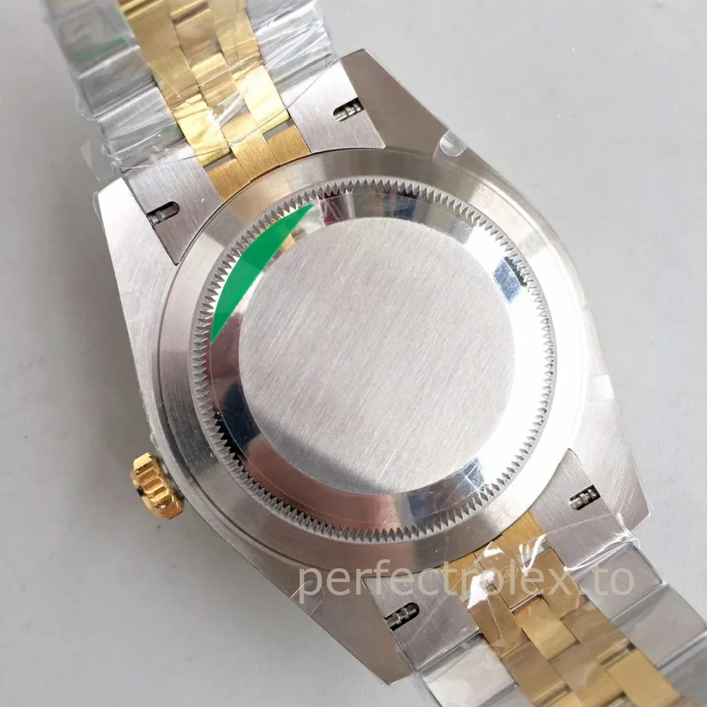 Rolex-Datejust-126333-Yellow-Rolesor-41mm-White-Dial-Jubilee-Bracelet-Calibre-3235-Replica-Watch-Back-View