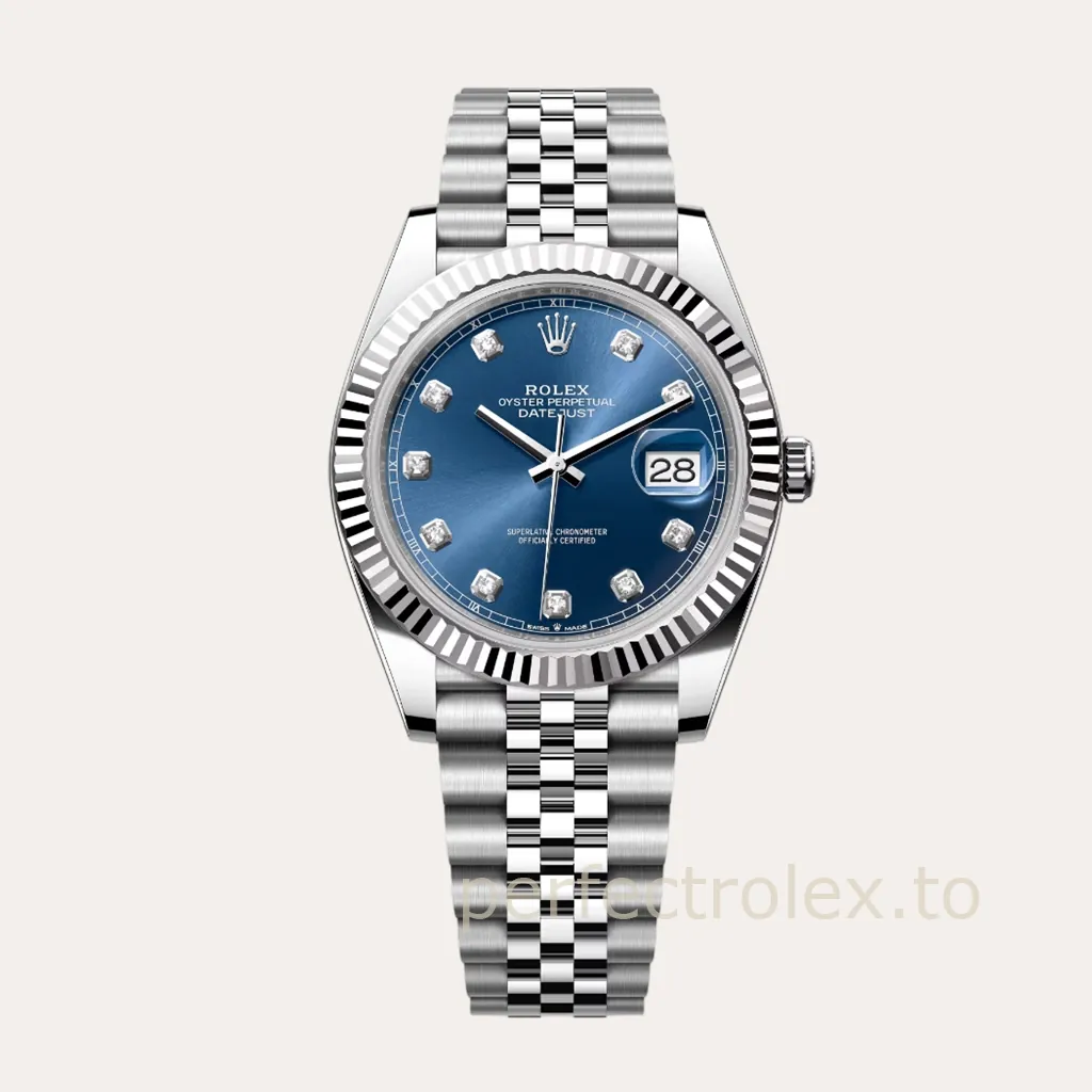 Rolex-Datejust-126334-41mm-Blue-Diamond-Dial-904L-Steel-Replica-Watch-with-3235-Movement-Hero-Image