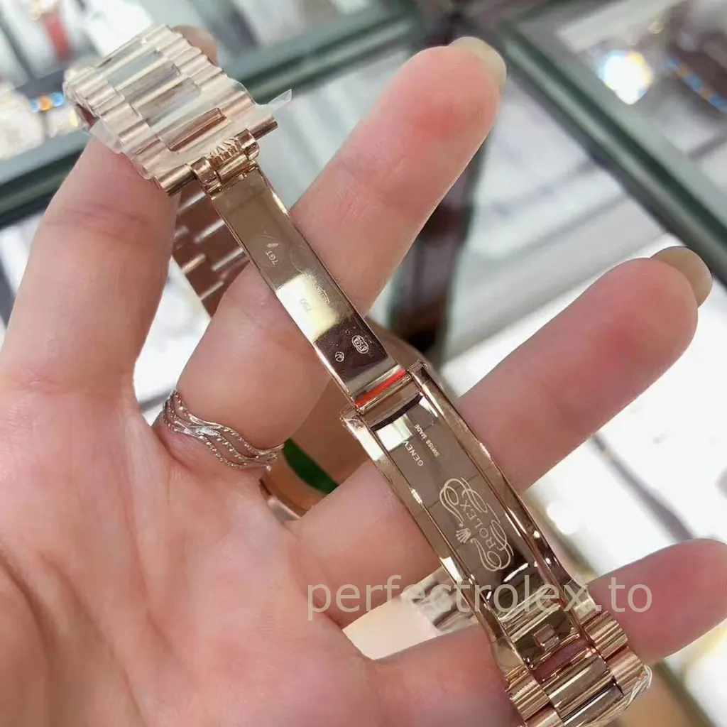 Rolex-Day-Date-128235-0029-36mm-Rose-Gold-904L-Steel-Mother-of-Pearl-Dial-3255-Movement-Replica-Watch-Buckle-Details-1